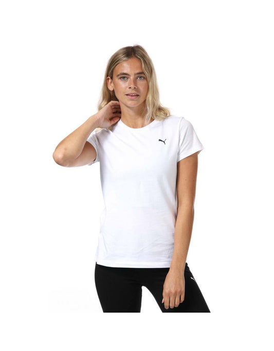 Maglietta Puma Essentials Small Logo Donna - Bianco
