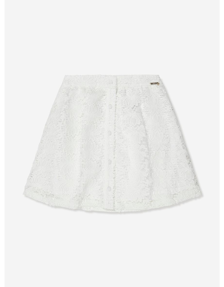 Gonna di pizzo bianca per ragazze