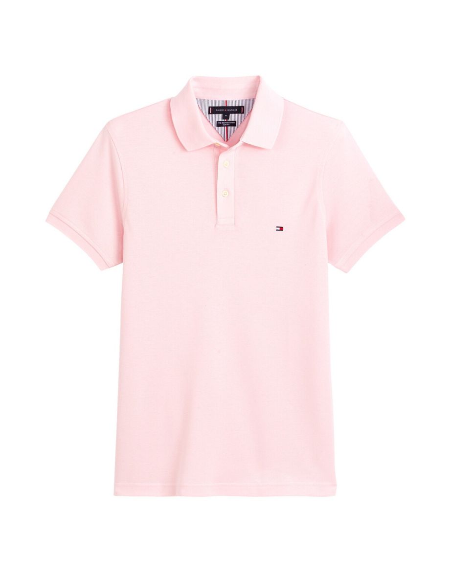 Polo de piqué de algodón elástico Slim Fit