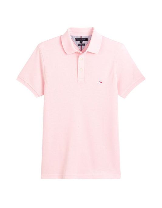 Polo de piqué de algodón elástico Slim Fit
