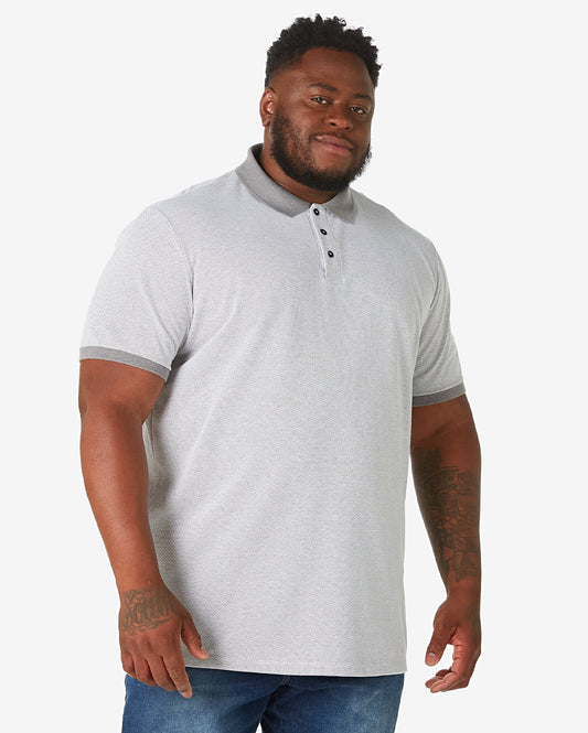 Men's Plus Size Short Sleeve Gray Polo Shirt by Allman for Riachuelo