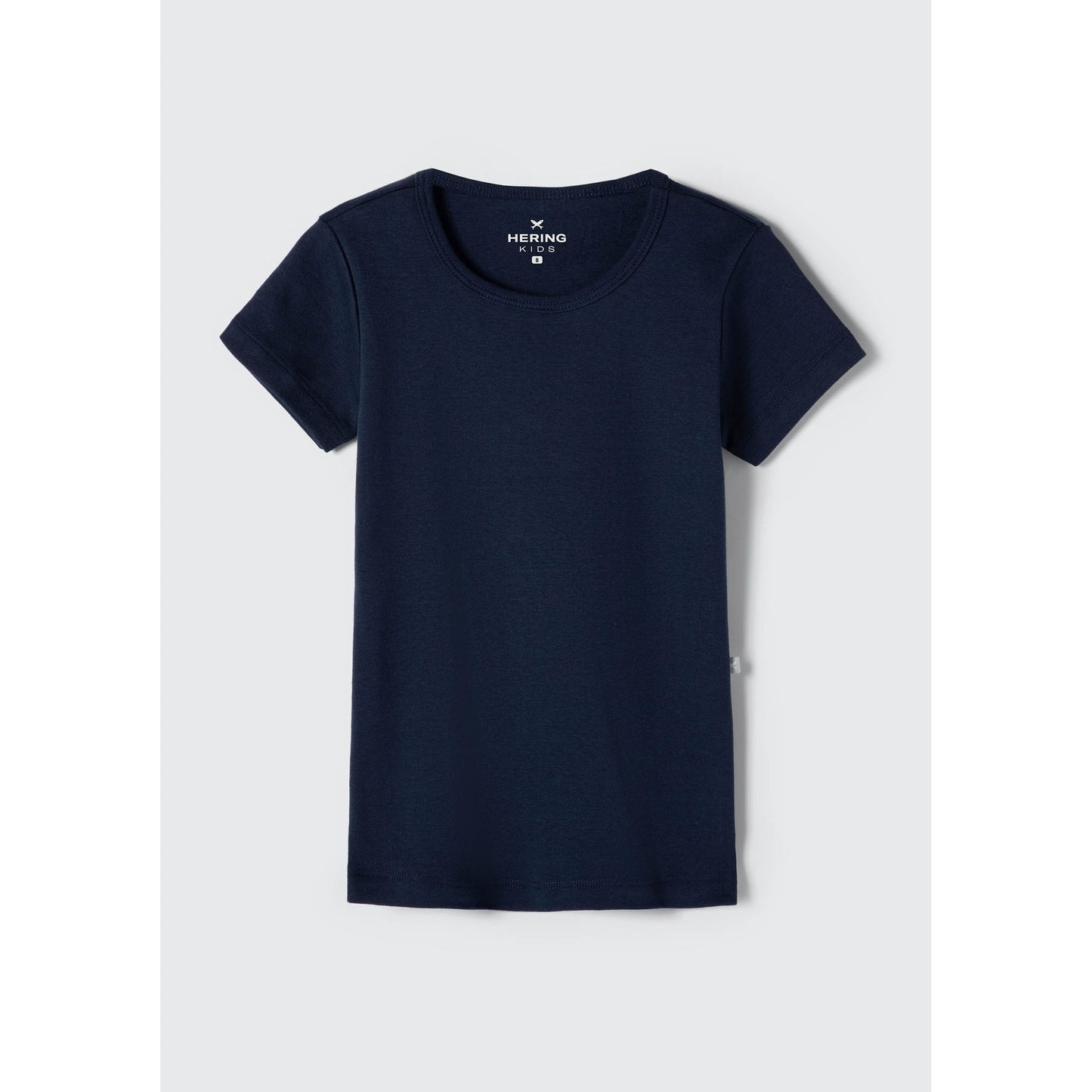Girls' Basic Slim-Fit Short Sleeve Ribbed T-Shirt