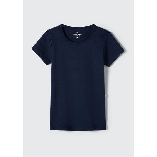 Girls' Basic Slim-Fit Short Sleeve Ribbed T-Shirt