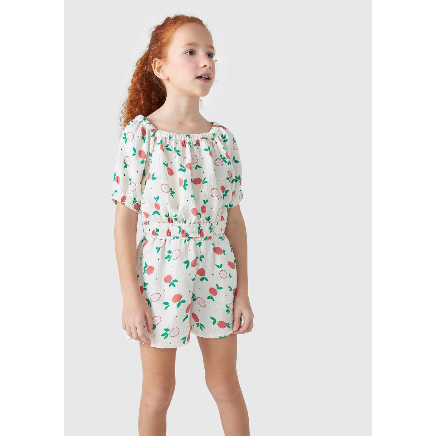 Top estampado de manga corta para niña