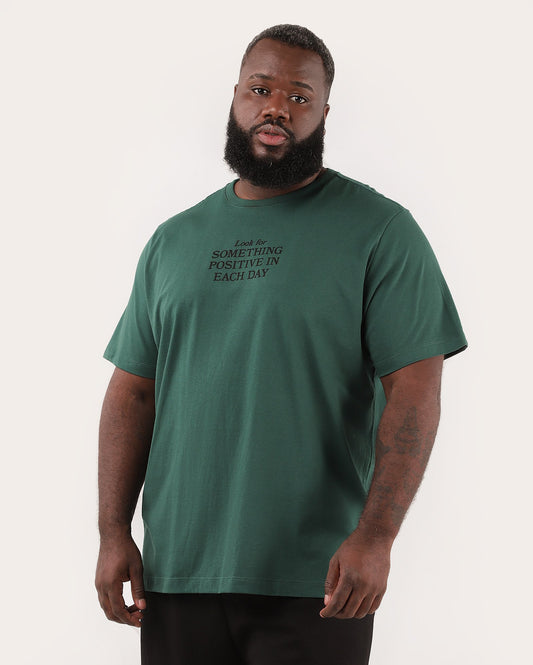 Camiseta masculina Plus Size Regular Fit Positive Green | Original Plus da Riachuelo