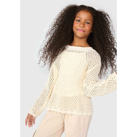 Maglione a maglia da bambina
