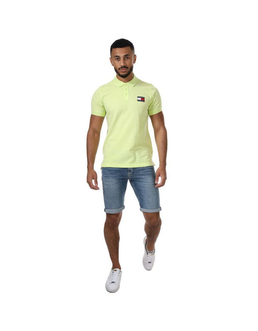 Polo Tommy Hilfiger Logo Bandera Verde Hombre