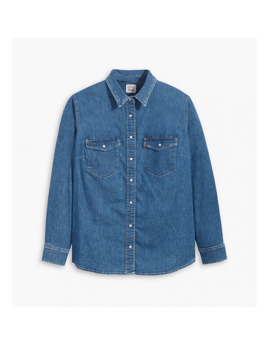 Camicia di jeans essenziale in stile western