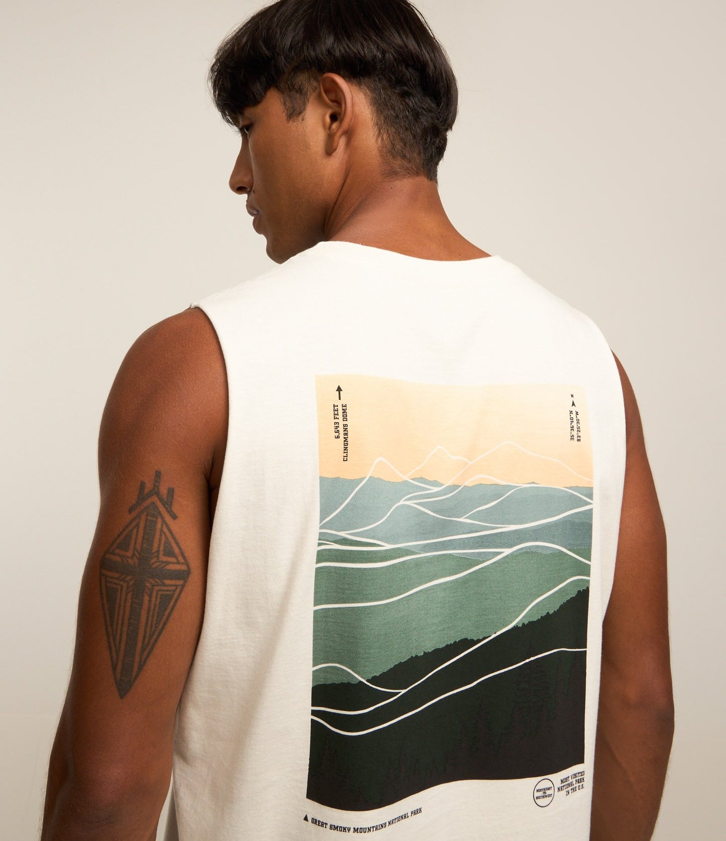 Canotta Comfort in cotone con stampa White Mountain