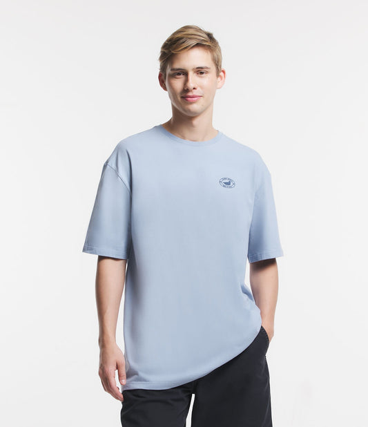 Camiseta esportiva Relaxed Fit Baby Blue Duck Classy em malha macia