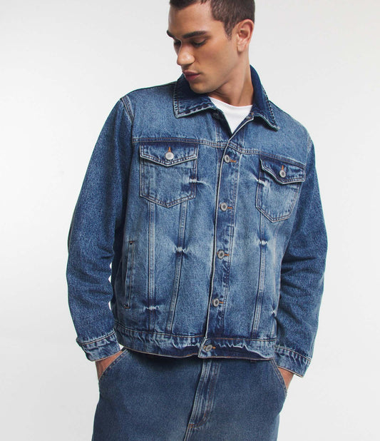 Jaqueta jeans azul Dirty Wash Trucker
