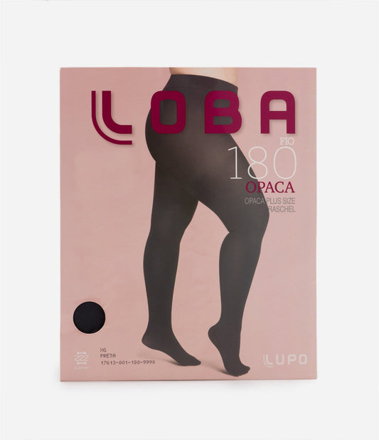 Mallas opacas de microfibra negra 180 deniers - Loba Curve & Plus Size