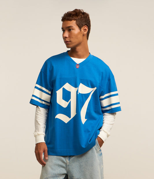 Maglietta sportiva di football americano oversize blu