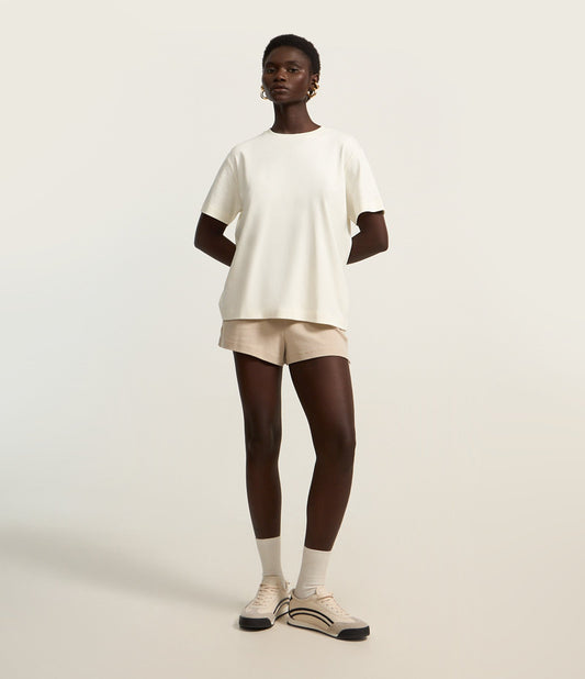 Maglietta bianca in cotone a maniche corte