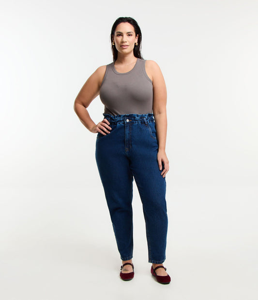 Pantalones vaqueros Clochard con bolsillos, Curvas y tallas grandes, Azul