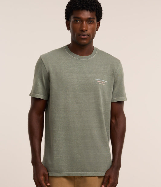 T-Shirt Comfort in cotone con stampa a caratteri cubitali in grigio