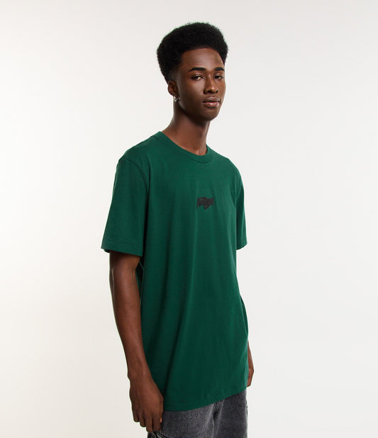 Comfort Cotton T-Shirt with "No Regrets" Print in Green