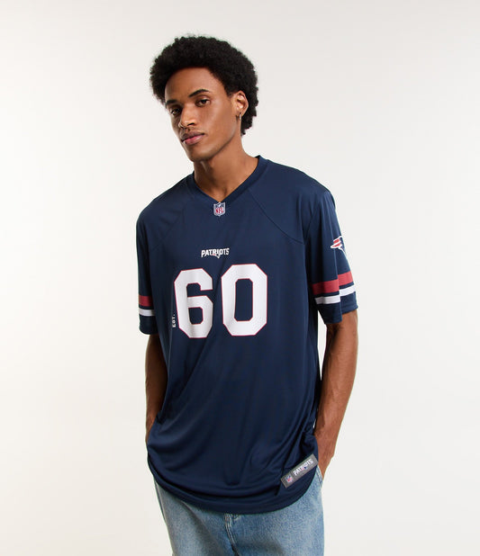 Sportcore American Football T-Shirt NFL Patriots Navy Blue