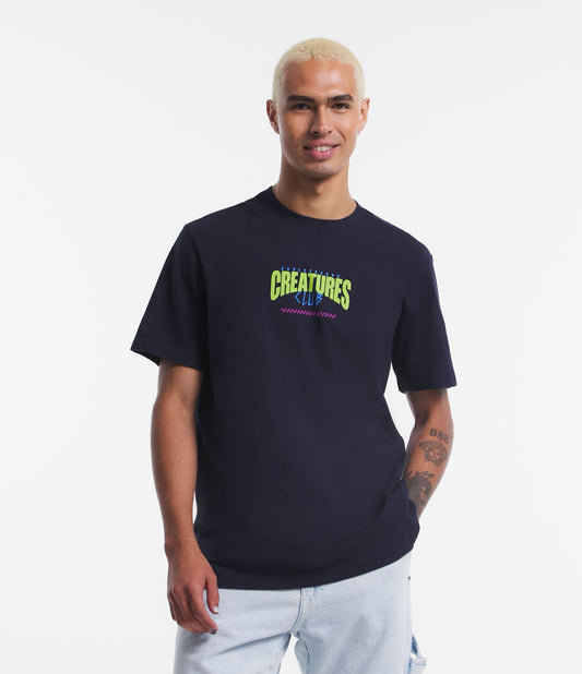 Camiseta Comfort azul-marinho com estampa do Creatures Club
