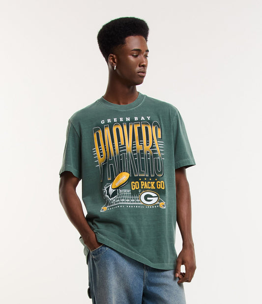 Green Cotton Comfort T-Shirt with NFL Packers Print