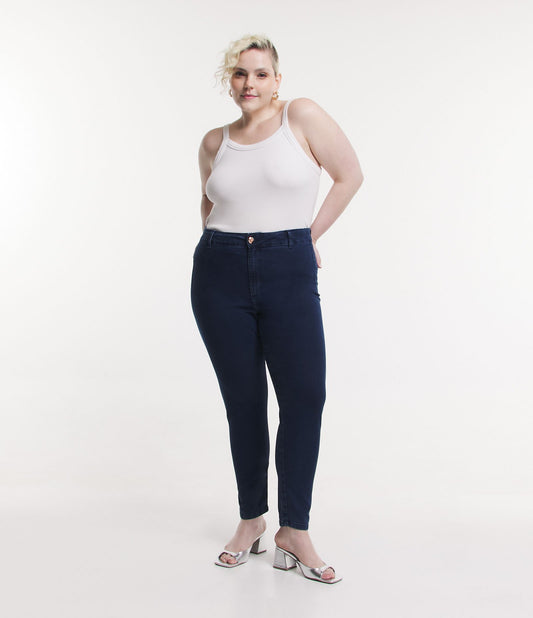 Skinny Jeans Without Side Seams, Curve & Plus Size, Blue