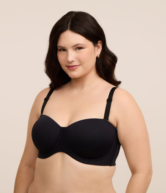 Sujetador sin tirantes Dilady Curve & Plus Size Negro