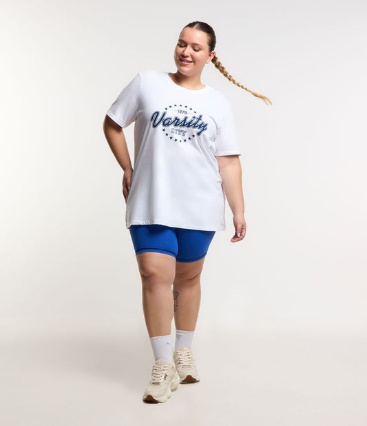 Shorts para ciclismo Blue Curve & Plus Size com costuras destacadas