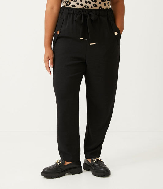 Pantaloni neri con fascia elastica in vita - Curve e taglie forti