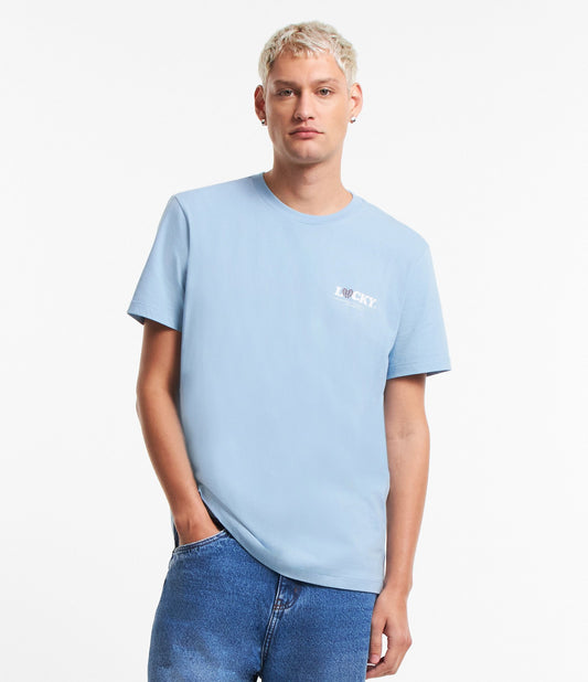 Camiseta Comfort Cotton com estampa Lucky Blue