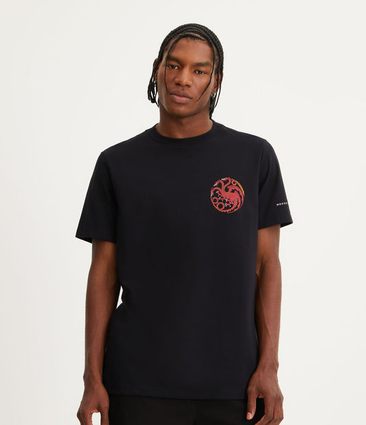 Regular Fit T-Shirt in Black with House of the Dragon Print