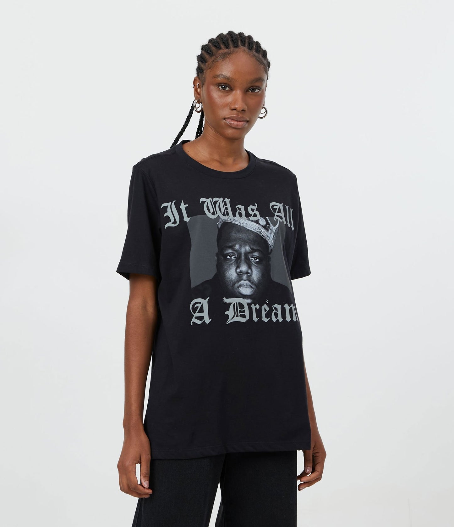 Maglietta Extended in Jersey con stampa Notorious B.I.G. - Nero