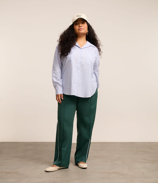 Pantaloni in crêpe Sportcore a gamba dritta in taglie Curve e Plus Size - Verde