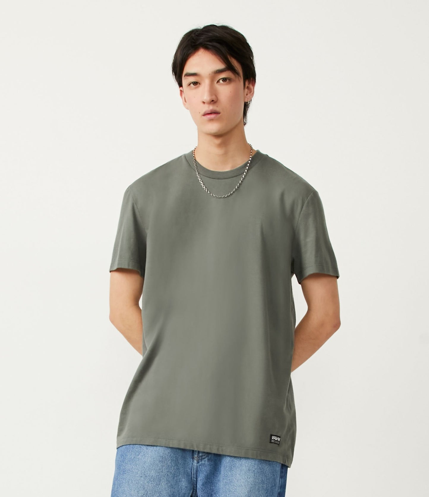 Green Long Fit Cotton T-Shirt