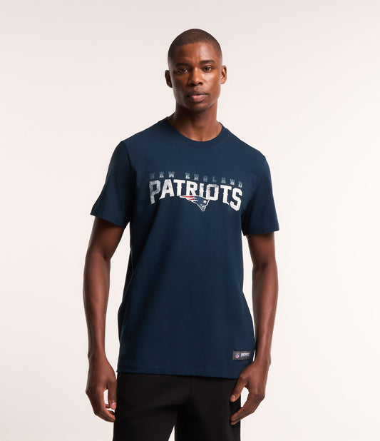 Comfort Cotton T-Shirt with NFL Patriots Print in Blue