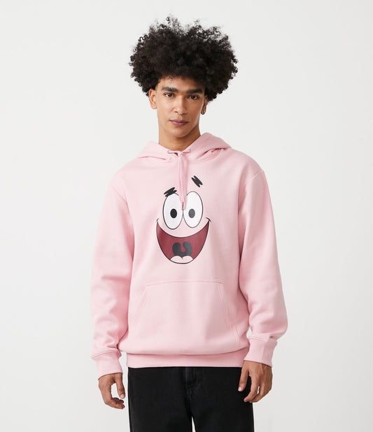 Felpa con cappuccio con stampa stella marina rosa Patrick