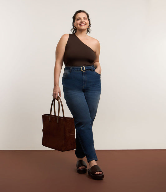 Jeans mamma con elastico e cintura, Curve e taglie forti, blu