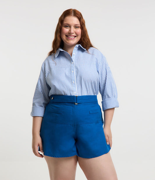 Camicia blu a righe - Curve e taglie forti