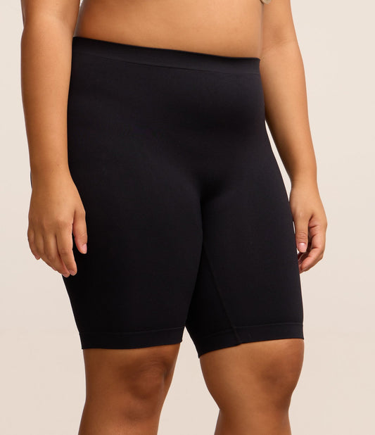 Bermudas sin costuras antirozaduras Lupo Curve y Tallas Grandes Negro