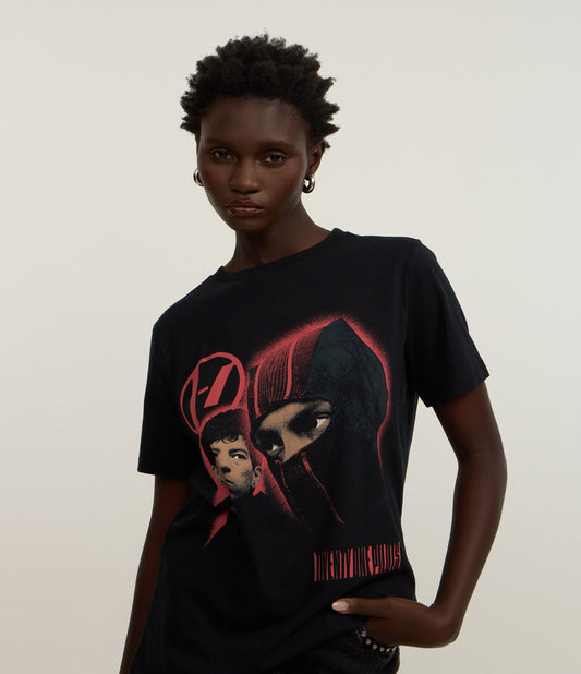 Camiseta de Algodão Estampada Black Twenty One Pilots