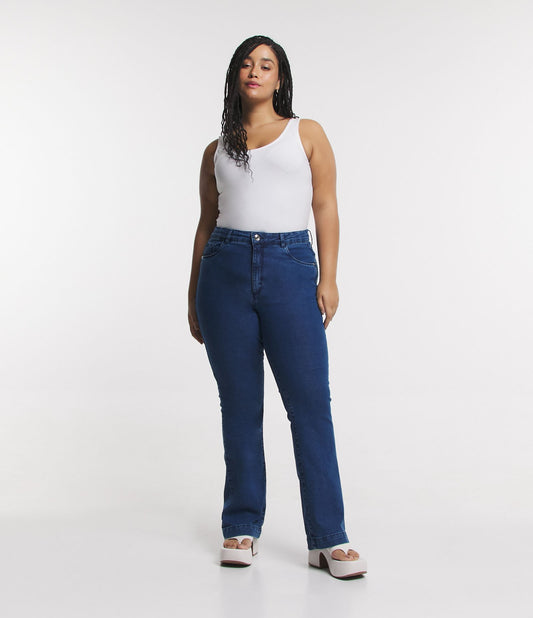 Basic Flare Jeans Curve & Plus Size Blue