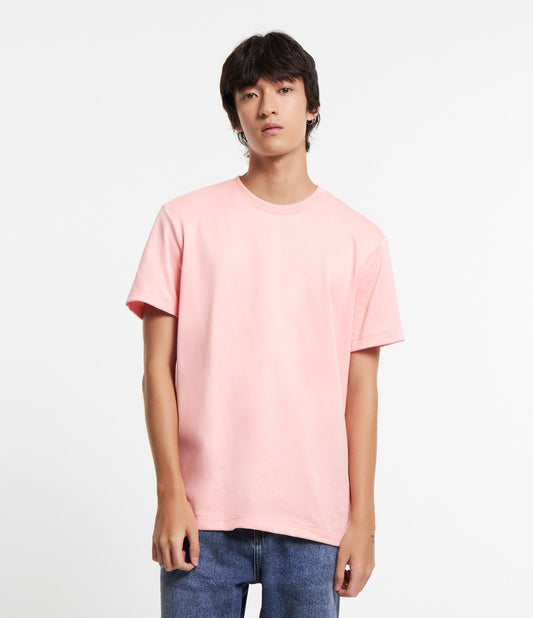 Camiseta Comfort Cotton com textura de sarja rosa