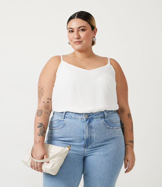 Canotta basic in crepe in versione Curve e taglie forti