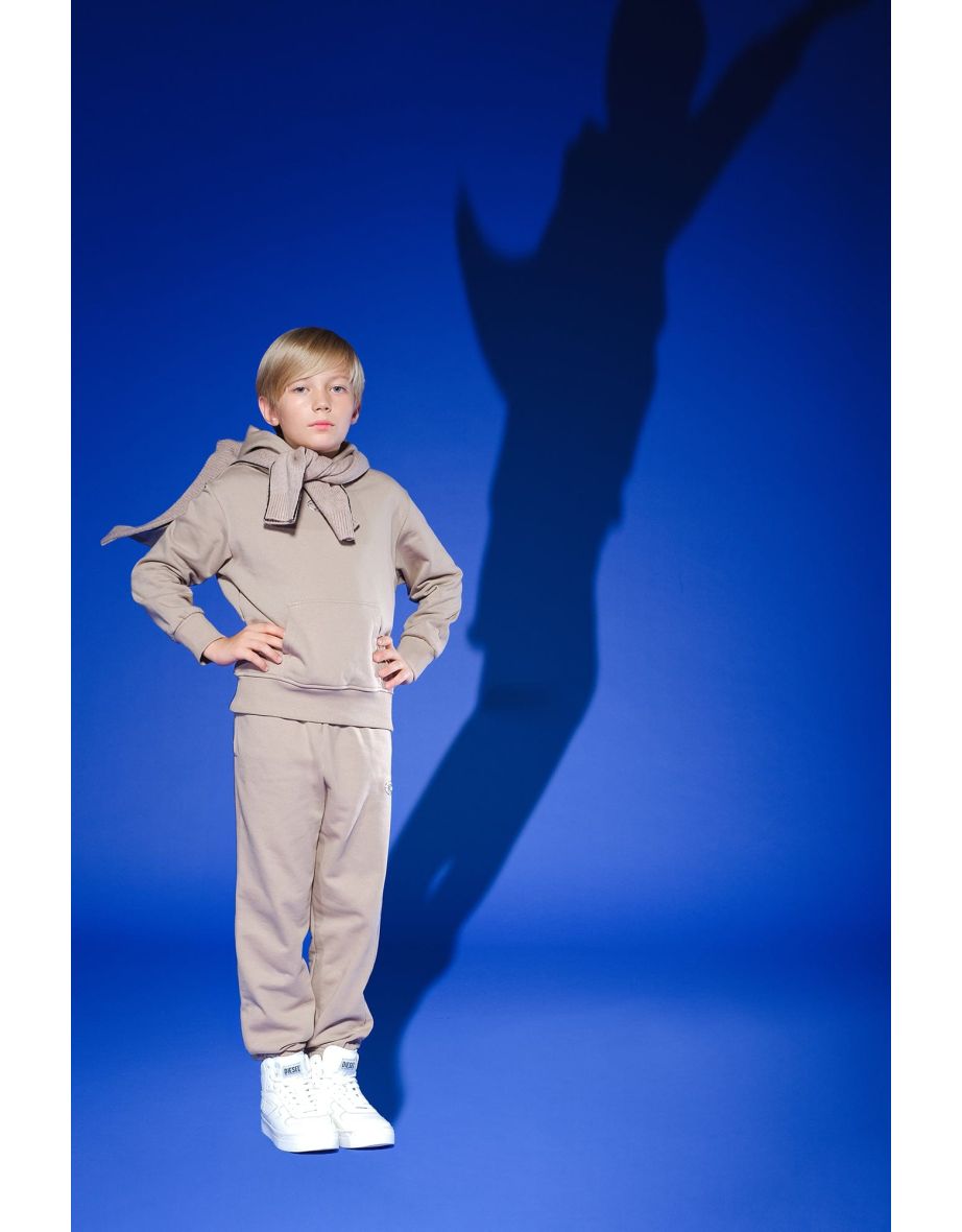Sudadera con Logotipo Diesel Beige para Niño