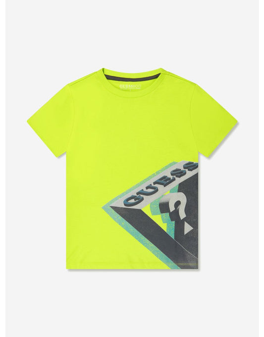 Boys' Green Logo Print T-Shirt