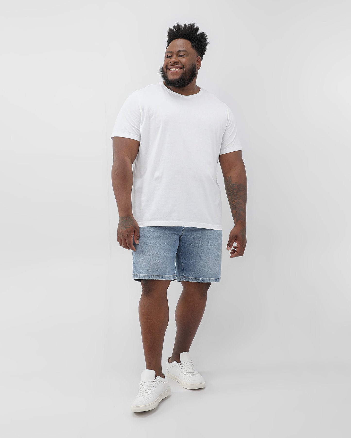 Calça de moletom masculina de brim médio, tamanho grande, Allman By Riachuelo