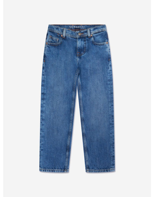 Jeans azul de perna larga para meninos