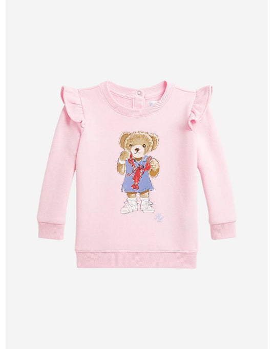 Sudadera Oso Rosa para Bebé Niña