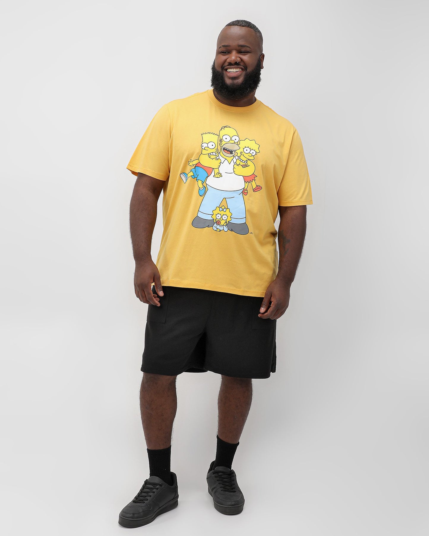 Pantaloncini da uomo plus size in twill nero | Original Plus by Riachuelo