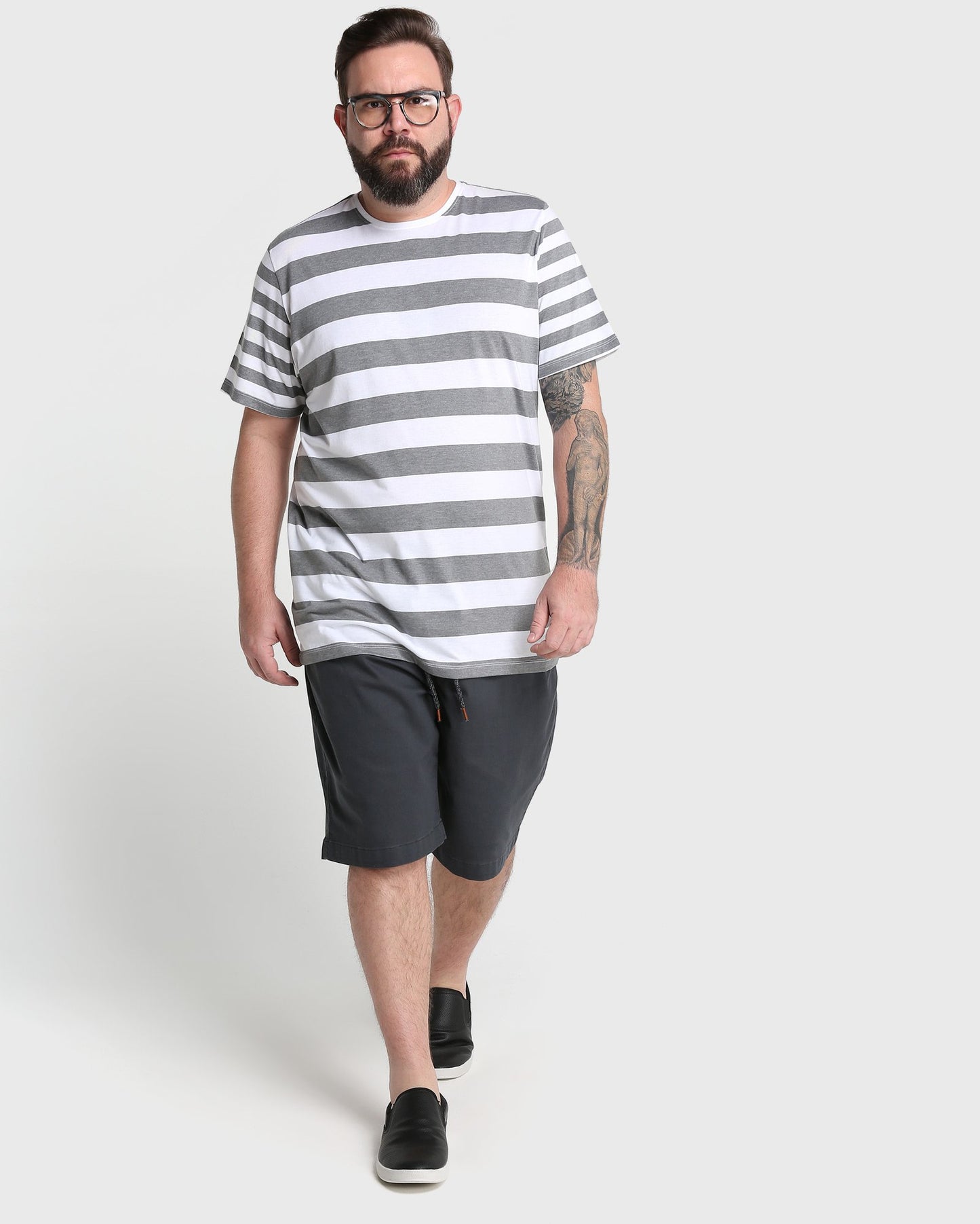 Pantaloncini elastici plus size - Grigio