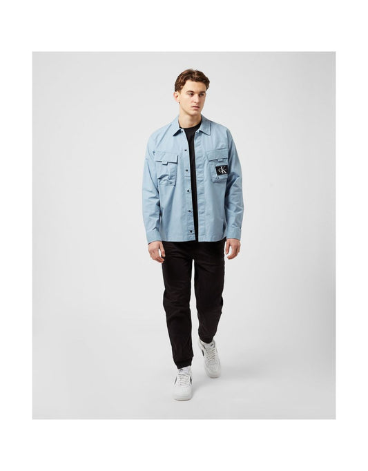 Camiseta masculina Calvin Klein Blue Cargo Overshirt